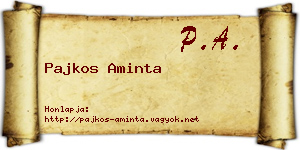 Pajkos Aminta névjegykártya